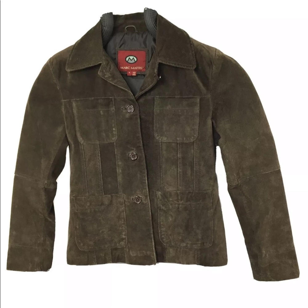 Marc Mattis Womens 100% Genuine Leather Coat Brown